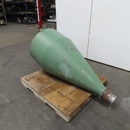 Open Top Cyclone Funnel Hopper Bulk Material Feeder Receiver 4"Intake 1/8" Walls