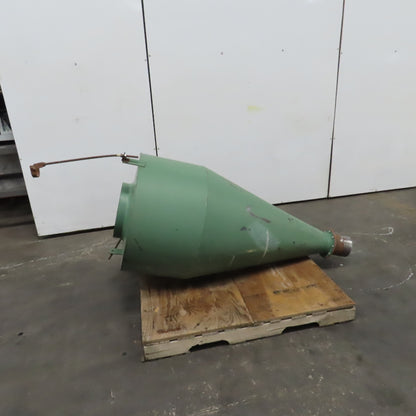 Open Top Cyclone Funnel Hopper Bulk Material Feeder Receiver 4"Intake 1/8" Walls
