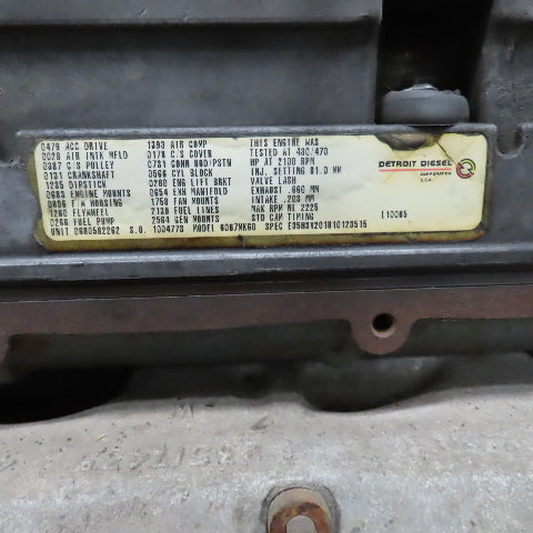 Detroit Series 60 6067MK60 12.7L Diesel Engine 430HP 2100RPM Parts/Repair