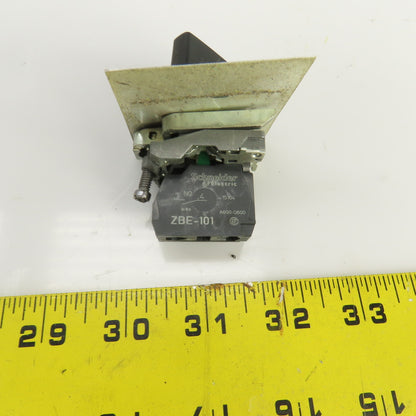 Schneider 2 Position Selector Switch 600V W/ZBE-101 Contact Block
