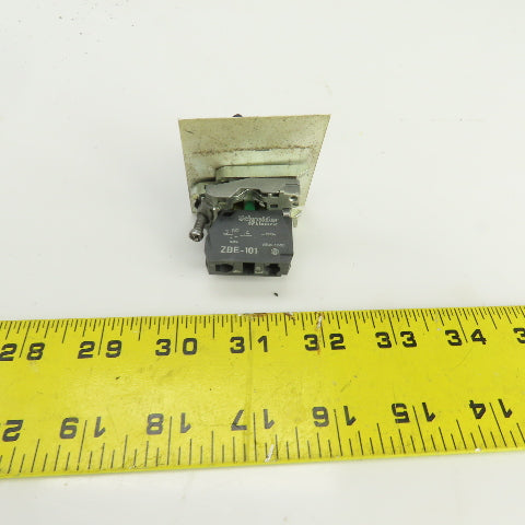 Schneider 2 Position Selector Switch 600V W/ZBE-101 Contact Block
