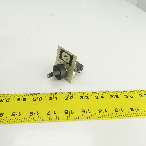 Schneider 2 Position Selector Switch 600V W/ZBE-101 Contact Block