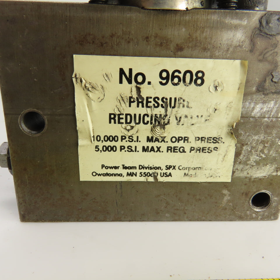SPX 9608 Pressure Reducing Valve 10,000 Max Oper. Press. 5000PSI Max Regulating