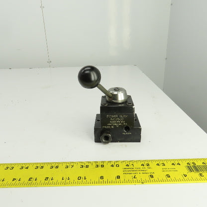 Power Team 9503 Manual Control Valve 3/4 Way 2 Position 5000PSI 1/4" NPT