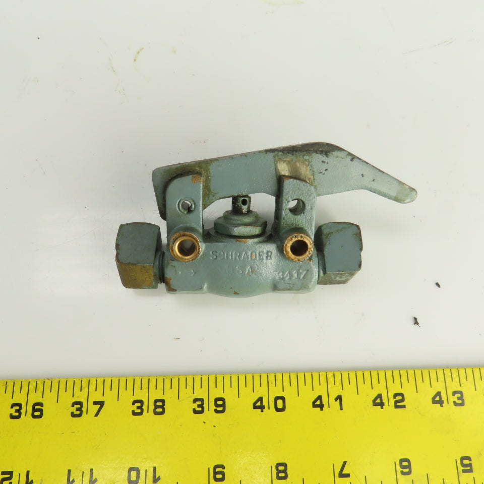 Schrader Bellows 3417 3-Way Pneumatic Control Valve W/Lever 1/4" NPT
