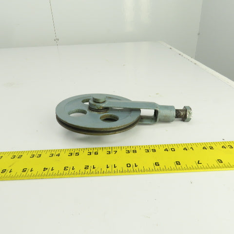 Lipe Rollway 7/32" Wire Rope Pulley Cable Block W/Adjustable Tensioner 5-1/2" OD