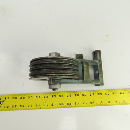 Lipe Rollway 4-Groove 7/32" Wire Rope Pulley Cable Block 5-1/2" OD