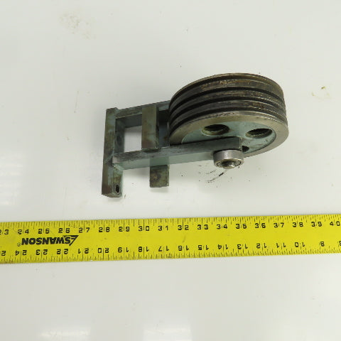 Lipe Rollway 4-Groove 7/32" Wire Rope Pulley Cable Block 5-1/2" OD