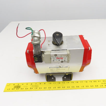Automator SRB127 Pneumatic Valve Actuator 140 PSI 120V Coil Parts Or Repair