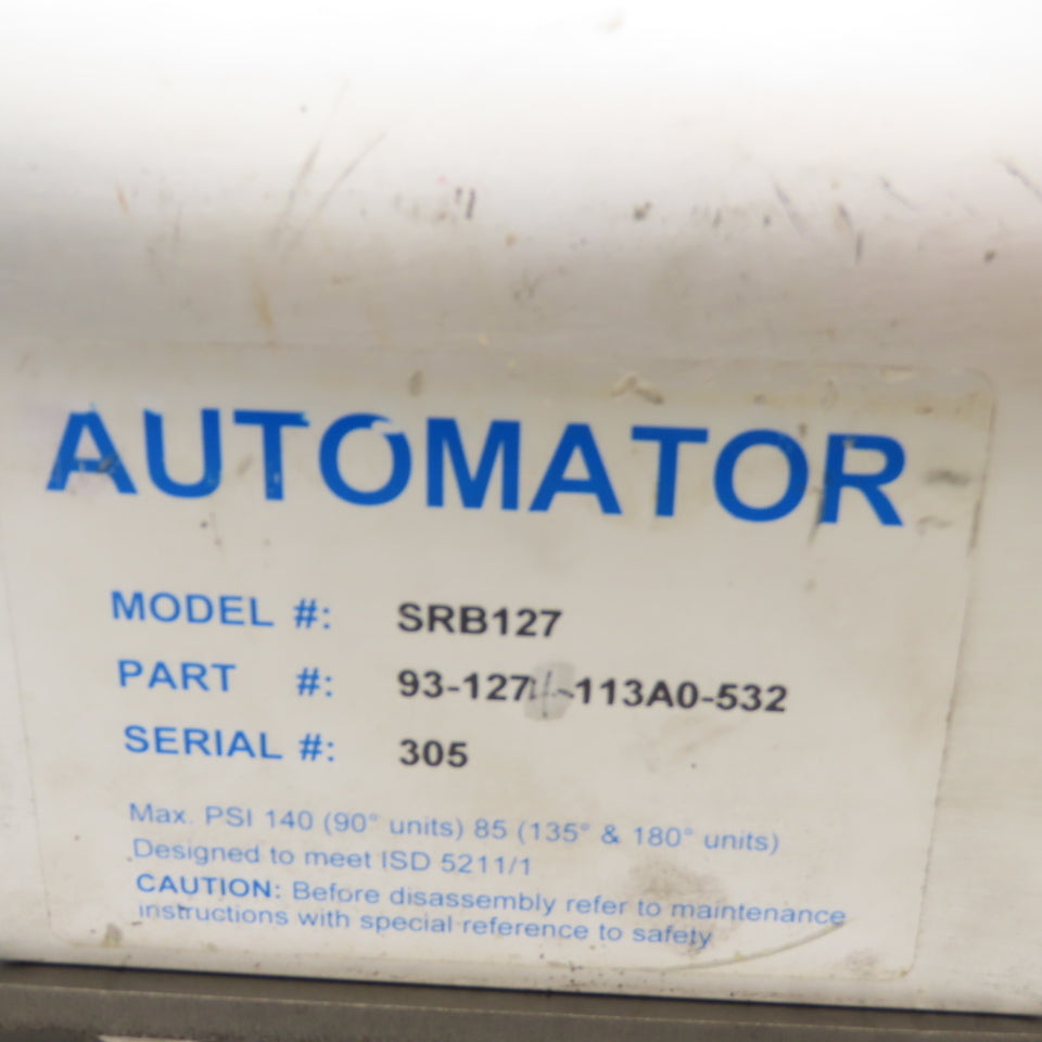Automator SRB127 Pneumatic Valve Actuator 140 PSI 120V Coil