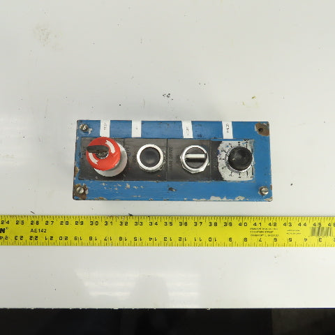 3-Button Remote Pendant Control Station 600V W/Keyed E-Stop & Potentiometer