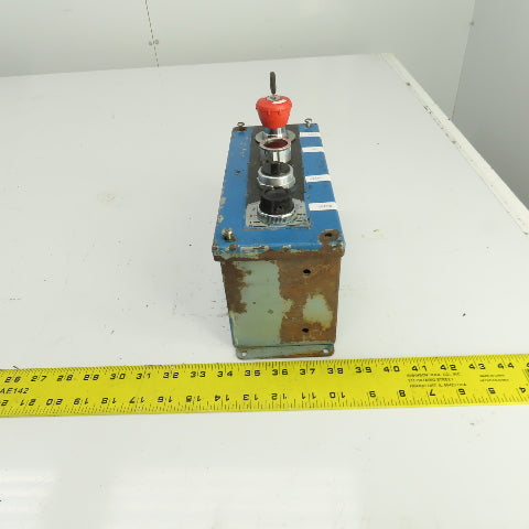 3-Button Remote Pendant Control Station 600V W/Keyed E-Stop & Potentiometer
