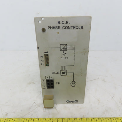 Cerutti RE51022 S. R. C. Phase Controls Circuit Board / Card