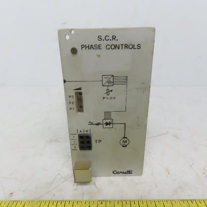 Cerutti RE51022 S. R. C. Phase Controls Circuit Board / Card