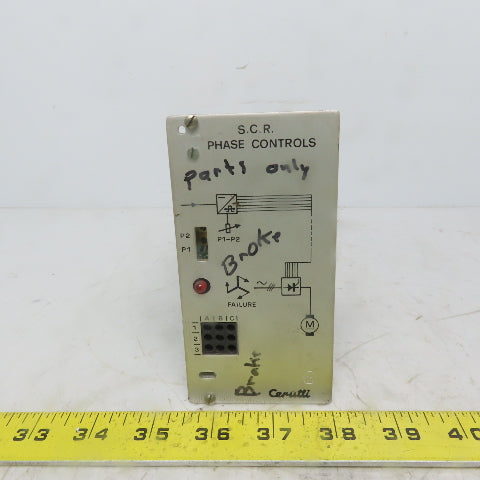 Cerutti RE51022A S. R. C. Phase Controls Circuit Board / Card Parts or Repair
