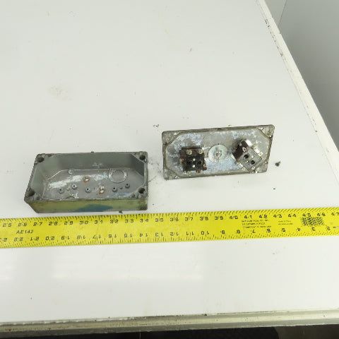 2-Button Pendant Control Station 600V Mushroom Head Momentary Contact Switches