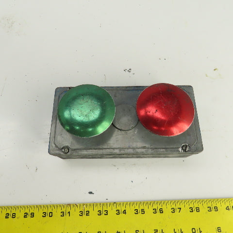 2-Button Pendant Control Station 600V Mushroom Head Momentary Contact Switches