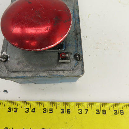 2-Button Pendant Control Station 600V Mushroom Head Momentary Contact Switches