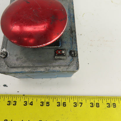 2-Button Pendant Control Station 600V Mushroom Head Momentary Contact Switches