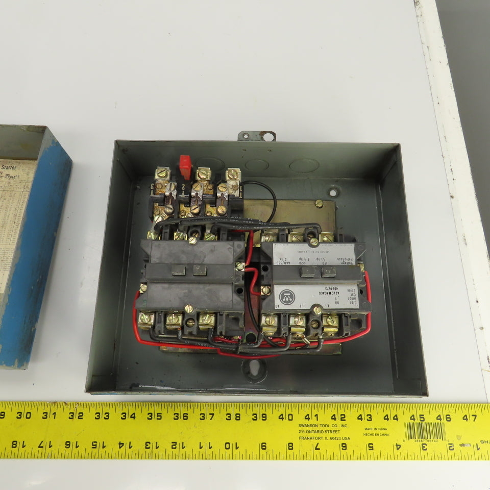 Westinghouse A210SACACD Size 00 Reversing Motor Starter 9A 2HP 120V Coil