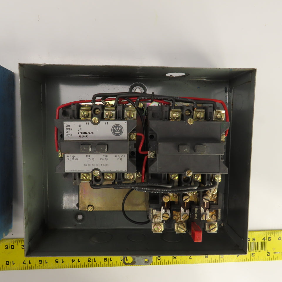 Westinghouse A210SACACD Size 00 Reversing Motor Starter 9A 2HP 120V Coil
