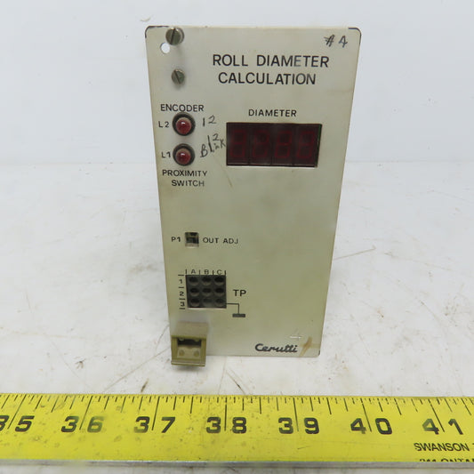 Cerutti RE52073/1 Roll Diameter Calculation Circuit Board / Card