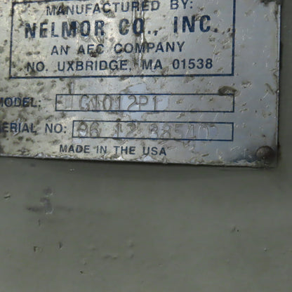 AEC / Nelmar G1012P1 7.5Hp 480V 3Ph Plastic Recycle Granulator 12" x 10" Intake