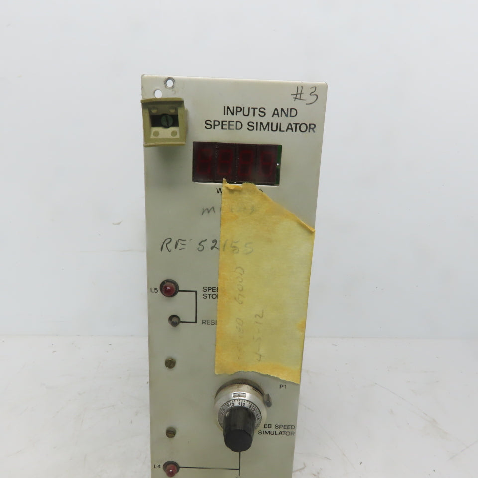 Cerutti RE52155 Inputs & Speed Simulator Circuit Board / Card
