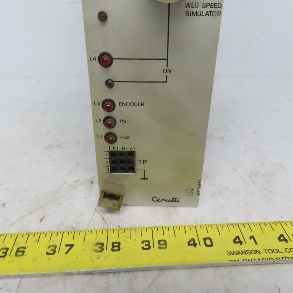 Cerutti RE52155 Inputs & Speed Simulator Circuit Board / Card
