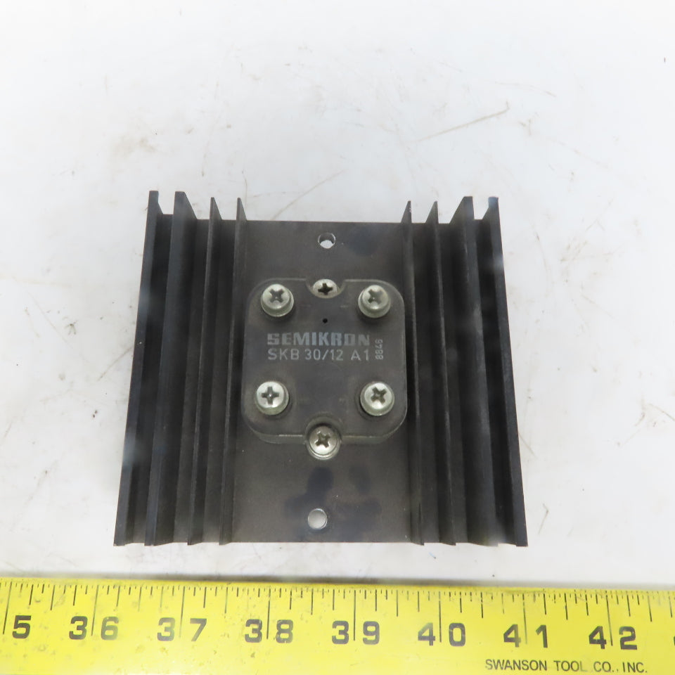 Semikron SKB 30/12A1 Single-Phase Bridge Rectifier Module W/Heat Sink