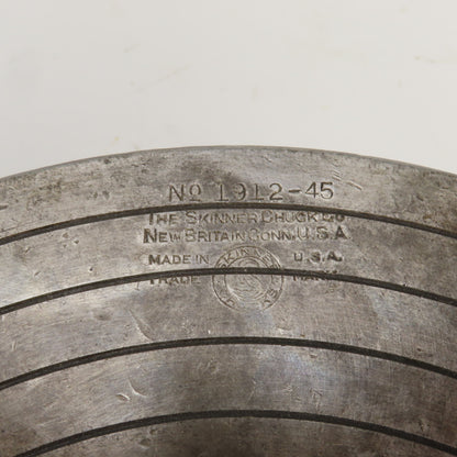 Skinner 1912-45 12" 4 Jaw Scroll Lathe Chuck D1 Mount 3" Thru Hole
