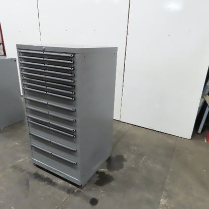 14 Drawer Industrial Small Parts Tool Storage Cabinet 28" x 28" x 54" (Painted)