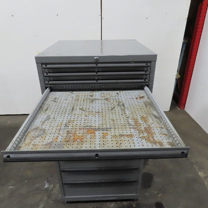 14 Drawer Industrial Small Parts Tool Storage Cabinet 28" x 28" x 54" (Painted)