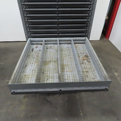 14 Drawer Industrial Small Parts Tool Storage Cabinet 28" x 28" x 54" (Painted)