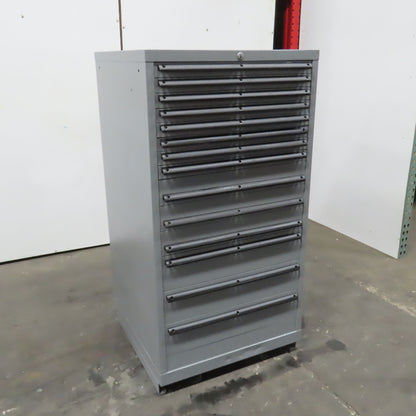 14 Drawer Industrial Small Parts Tool Storage Cabinet 28" x 28" x 54" (Painted)