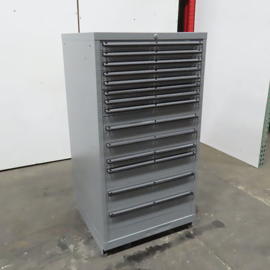 14 Drawer Industrial Small Parts Tool Storage Cabinet 28" x 28" x 54" (Painted)