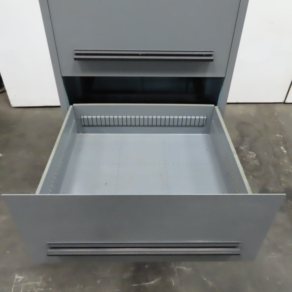 Stanley Vidmar 4-Drawer Industrial Parts Tool Storage Shop Cabinet 30"x28"x59"