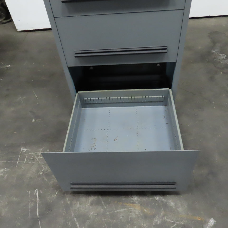 Stanley Vidmar 4-Drawer Industrial Parts Tool Storage Shop Cabinet 30"x28"x59"
