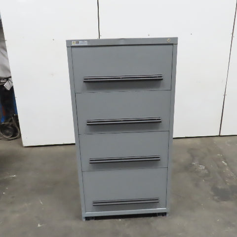 Stanley Vidmar 4-Drawer Industrial Parts Tool Storage Shop Cabinet 30"x28"x59"