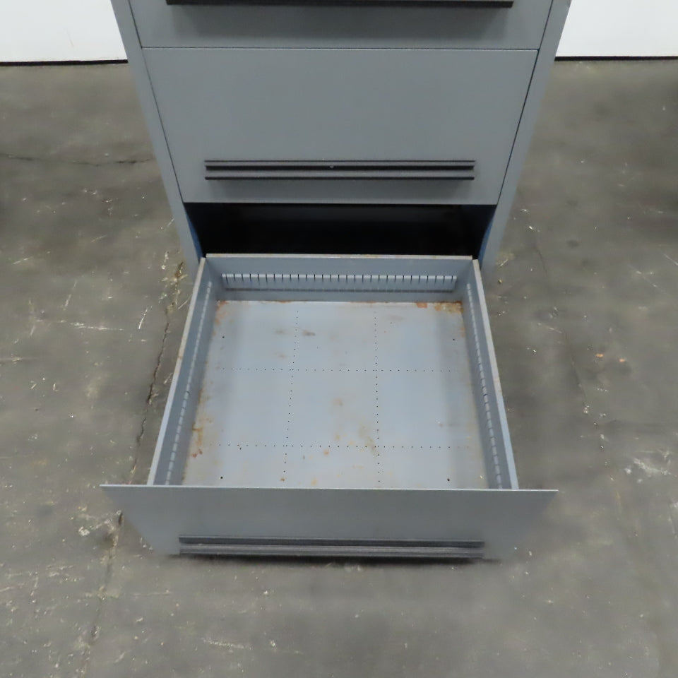 Stanley Vidmar 4-Drawer Industrial Parts Tool Storage Shop Cabinet 30"x28"x59"