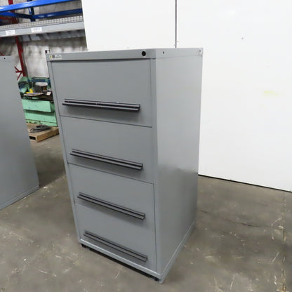 Stanley Vidmar 4-Drawer Industrial Parts Tool Storage Shop Cabinet 30"x28"x59"