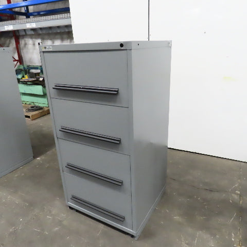Stanley Vidmar 4-Drawer Industrial Parts Tool Storage Shop Cabinet 30"x28"x59"
