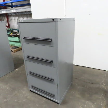 Stanley Vidmar 4-Drawer Industrial Parts Tool Storage Shop Cabinet 30"x28"x59"