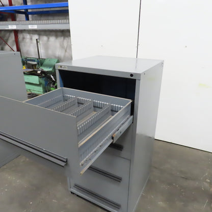 Stanley Vidmar 4-Drawer Industrial Parts Tool Storage Shop Cabinet 30"x28"x59"