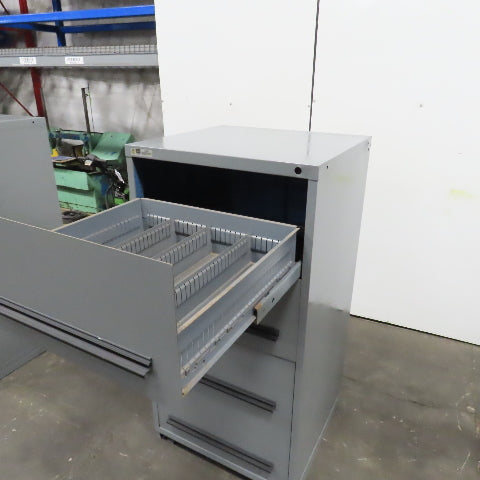 Stanley Vidmar 4-Drawer Industrial Parts Tool Storage Shop Cabinet 30"x28"x59"