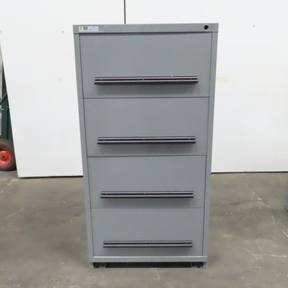 Stanley Vidmar 4-Drawer Industrial Parts Tool Storage Shop Cabinet 30"x28"x59"