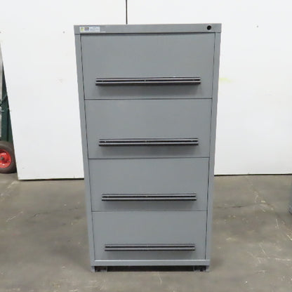 Stanley Vidmar 4-Drawer Industrial Parts Tool Storage Shop Cabinet 30"x28"x59"