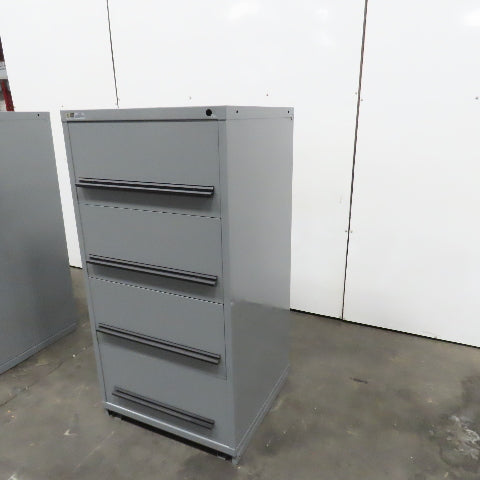 Stanley Vidmar 4-Drawer Industrial Parts Tool Storage Shop Cabinet 30"x28"x59"