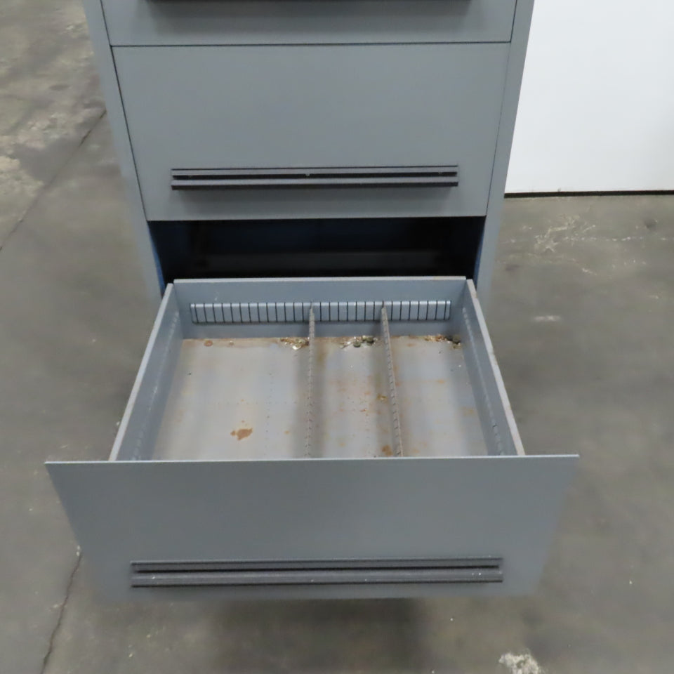 Stanley Vidmar 4-Drawer Industrial Parts Tool Storage Shop Cabinet 30"x28"x59"