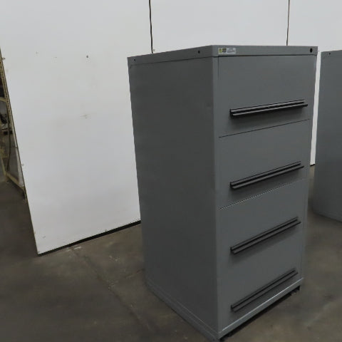 Stanley Vidmar 4-Drawer Industrial Parts Tool Storage Shop Cabinet 30"x28"x59"